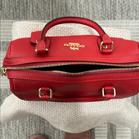 Coach  Rowan Red Leather Women's Bag - Picture 8 of 12